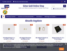 Tablet Screenshot of goetze-gold.de